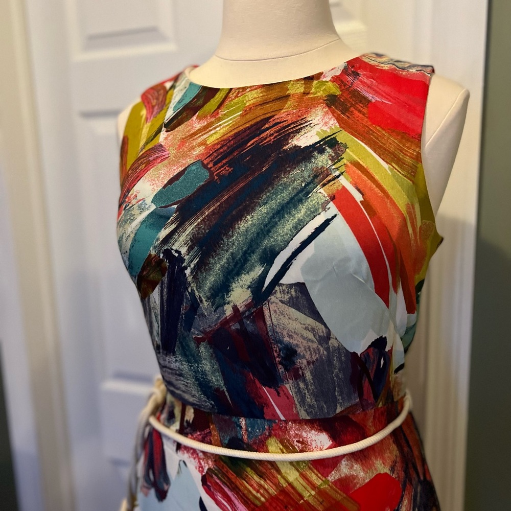 NWT Danny and Nicole multi-colored, patterned dress.  Size 16.